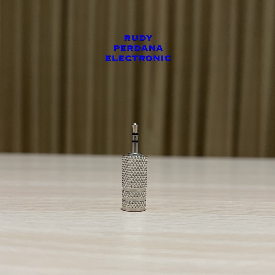 SAMBUNGAN SOKET MINI 3.5MM TO JACK MINI 2.5MM STEREO BESI SILVER