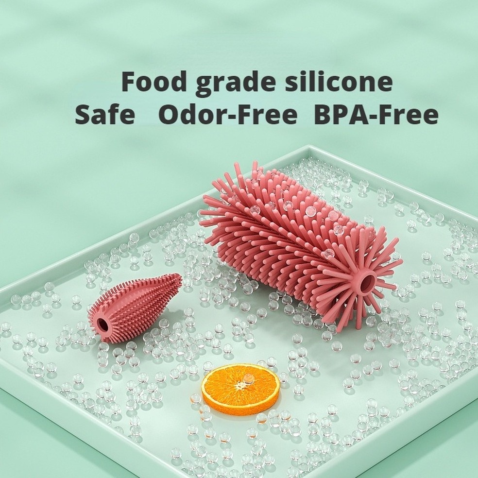 Sikat Botol 3 in 1 silicone Bayi Silikon / Sikat Botol Silikon 3 in 1 BPA FREE Dapat Berputar 360 Derajat