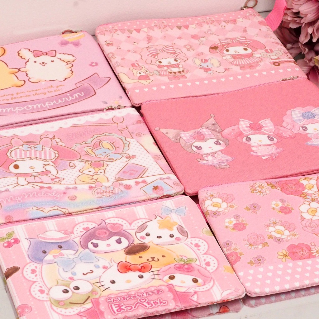 Dompet Serbaguna Karakter Sanrio Pouch Kosmetik Tempat Pensil Souvenir Kualitas Bagus