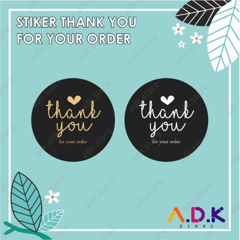 

[50 pcs] STIKER THANK YOU BULAT