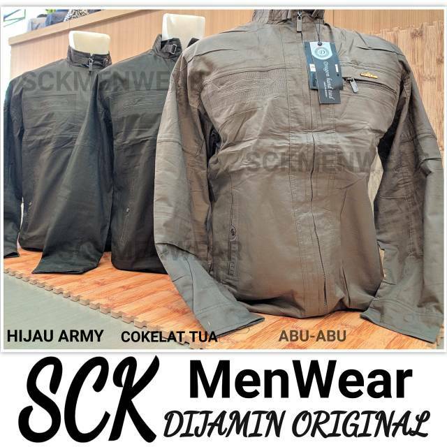 Jaket Pria DRAGON 5439 Bolak Balik Katun Halus Krah Shanghai / Pakaian Bapak Ukuran JUMBO XL-3XL  - sckmenwear GROSIR