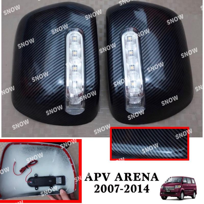 Cover Spion Suzuki Apv Arena 2007 2012 2014 Full Carbon Model Ganti