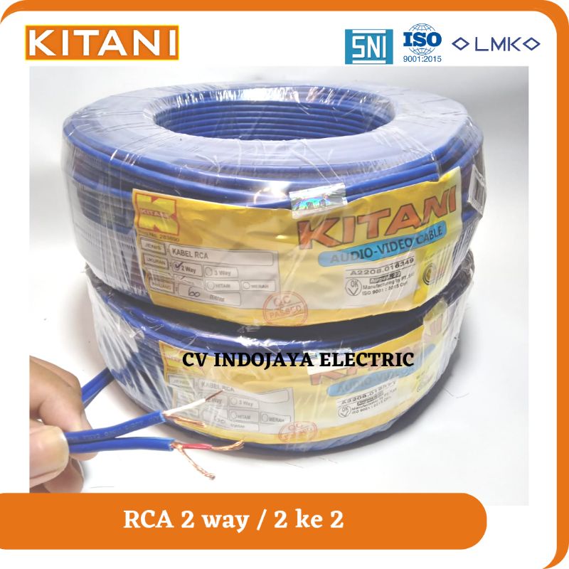 Kabel RCA 2 ke 2 Kitani harga 1 meter