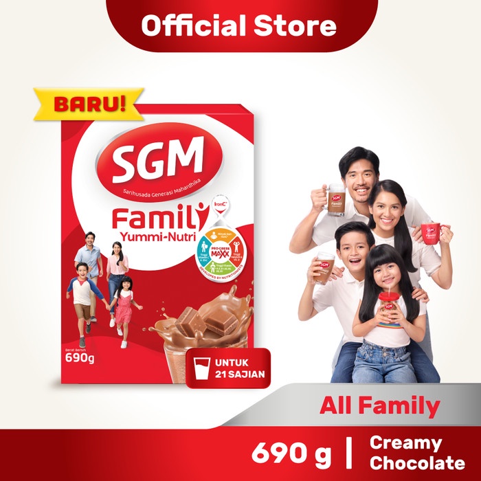 

[ COD ] SGM Family Yummi Nutri Creamy Chocolate Susu Keluarga 690gr