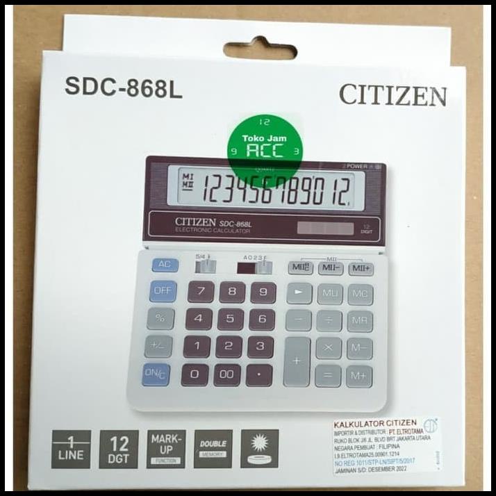 

Kalkulator Citizen Sdc-868L Original