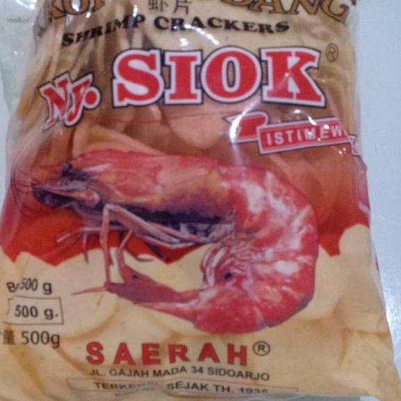 

➶ Krupuk Udang Ny.SIOK Oval 500grm ➤