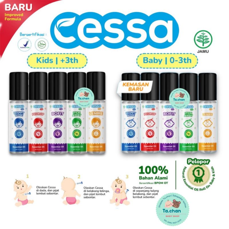 Cessa Baby - Fever Drop , Happy Nose Cough n Flu , Lenire , Bugs Away, Iboost Bofit Fedrop Itch Away cessa kids