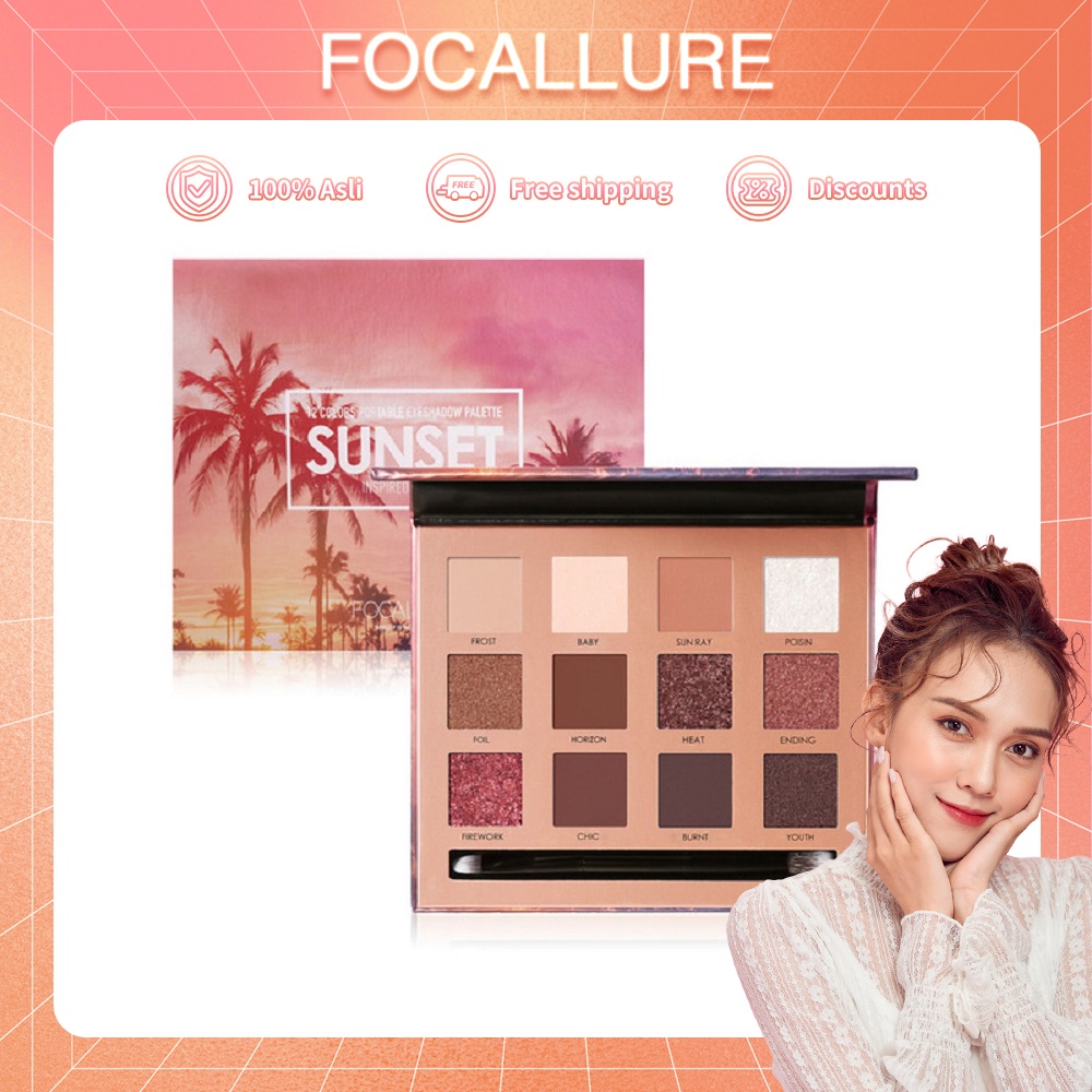 FOCALLURE Glitter Eyeshadow Palete-Makeup Eyeshadow Palette Kosmetik Alis High Pigment And Smooth Powder Long Last FA50