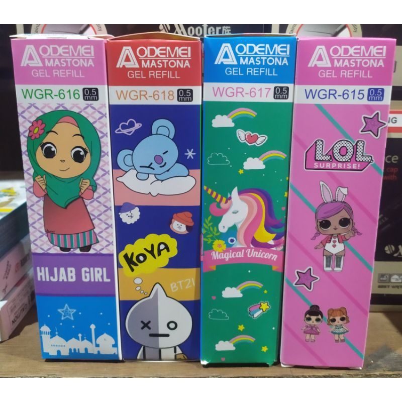 

BT21 Refill gel isi 20pcs... ketebalan 0,5 dan 0,38