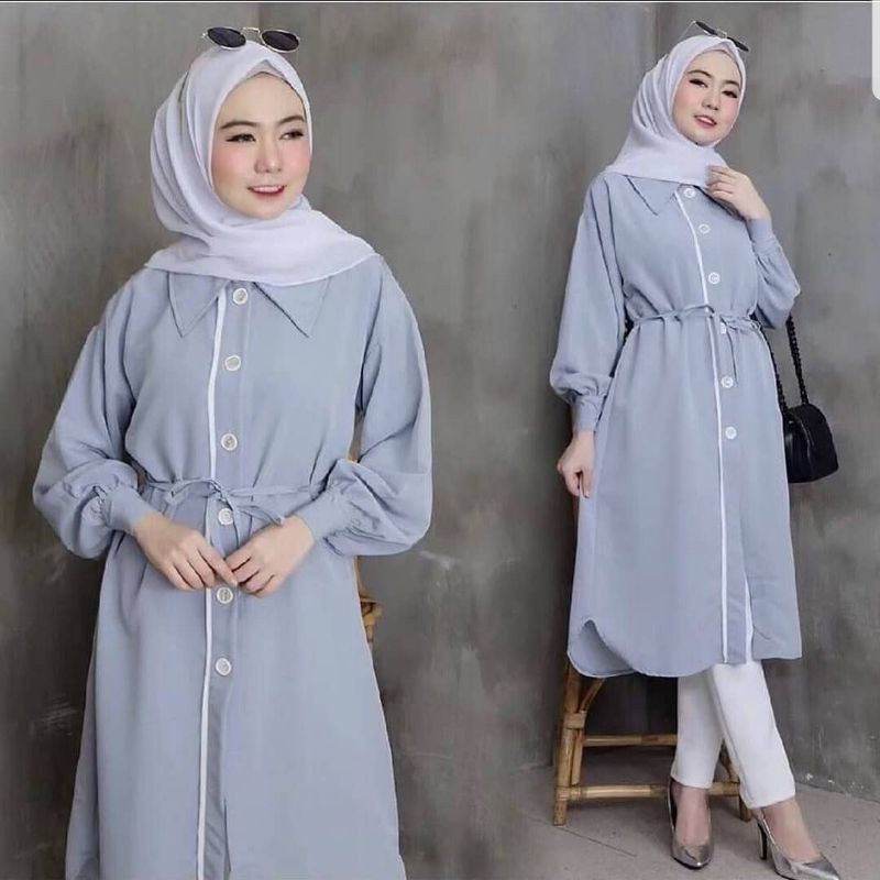 PROMO RAMADHAN Baju Atasan Tunik Jumbo Polos LD 100-130 L XL XXL XXXL Bigsize Oversize Hitam Agniya