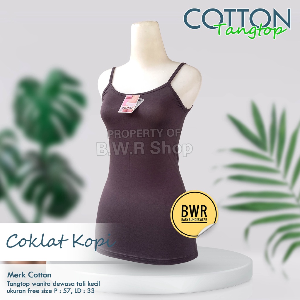 Tangtop Cotton Tali Kecil / Singlet Kaos Dalam Wanita Dewasa Tali Kecil Pilih Warna | Bwr