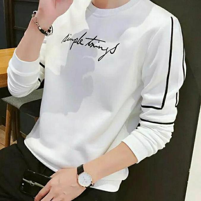 GROSIR HipNop SIMPLE SWEATER PRIA LENGAN PANJANG JAKET SWEATER COWO SWEATER HODIE COWOK WARNA HITAM 