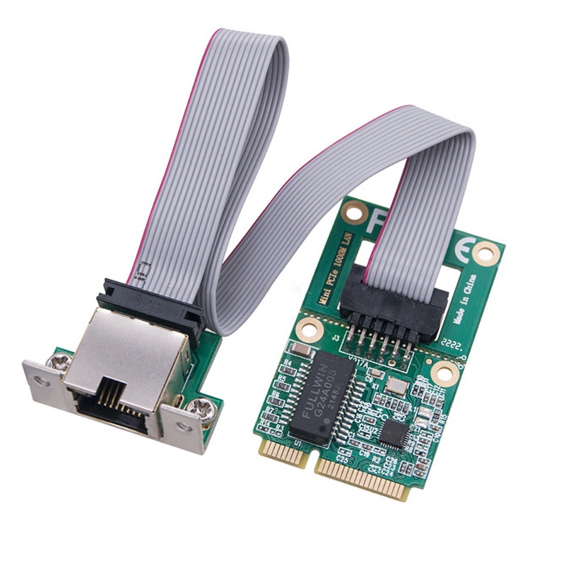 Btsg Card Kartu Mini PCI-E 1000Mbps Gigabit Ethernet NIC RJ45 LAN Adapter Untuk Komputer PC RTL8111F