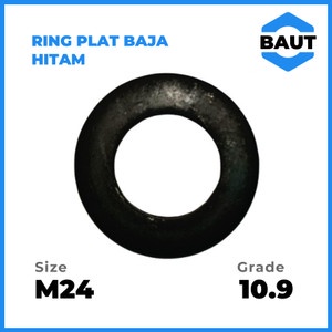 M24 - RING PLAT BAJA HITAM - PLATE WASHER