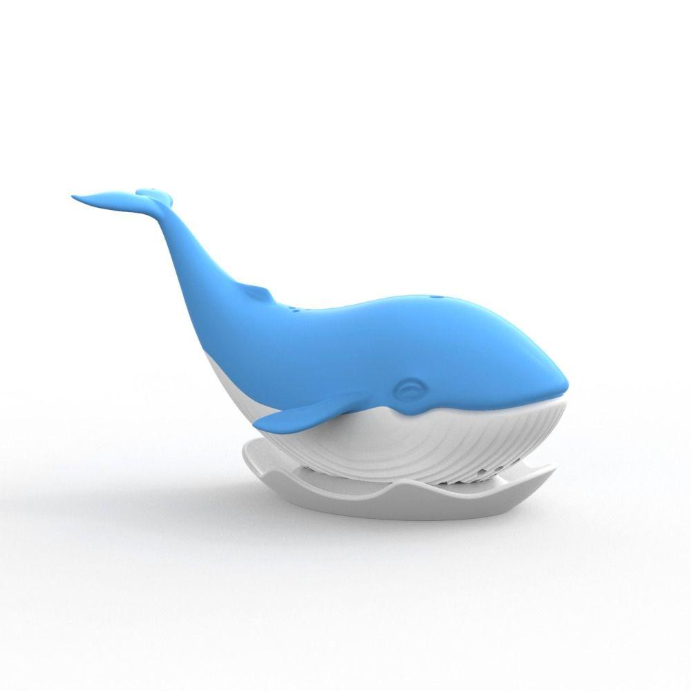 [Elegan] Tea Infuser Reusable Cups Diffuser Whale Animal Loose Leaf Tea Saringan Bumbu Silikon