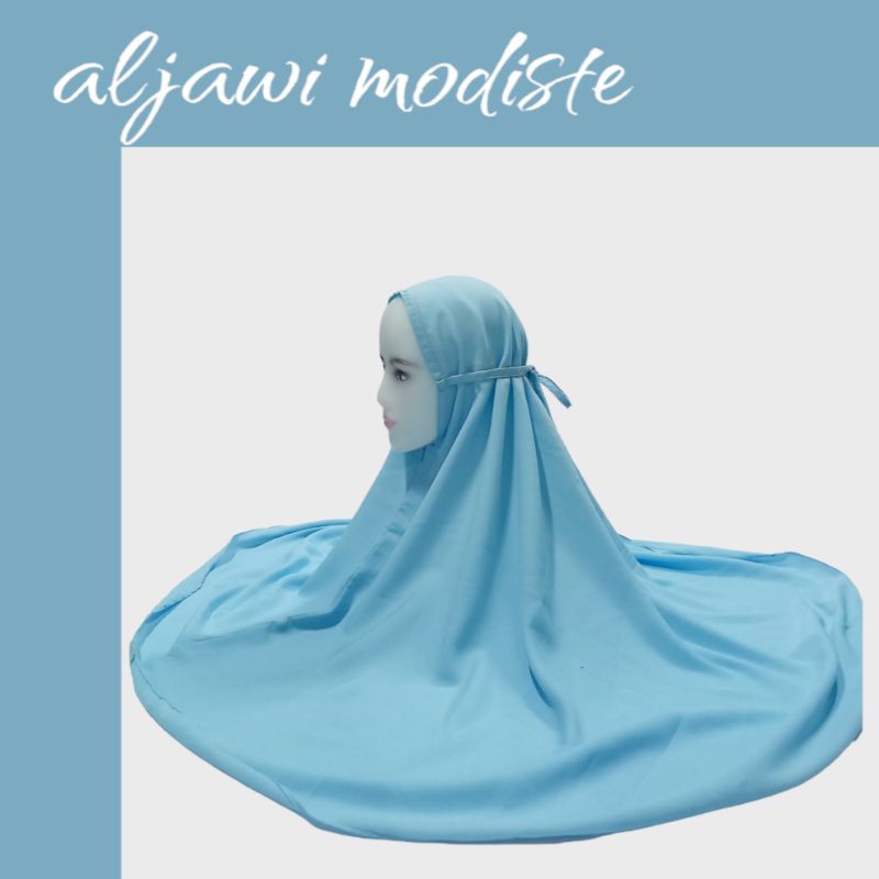 Khimar Bergo Maryam Wollycrepe - BIRU LANGIT