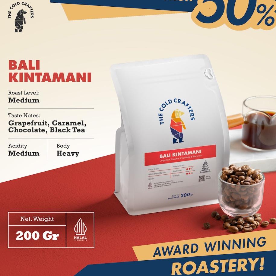 

☊ The Cold Crafters - Bali Kintamani Arabica Grade 1 Biji Kopi Roasted Beans - BIJI KOPI 100gr/200gr/1kg ✴