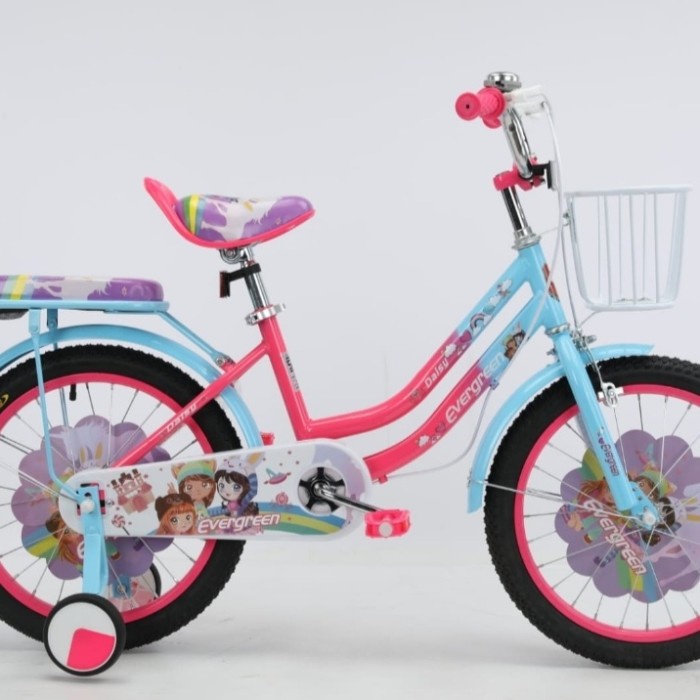 Sepeda Anak Perempuan Mini 18 Evergreen Daisy #Original