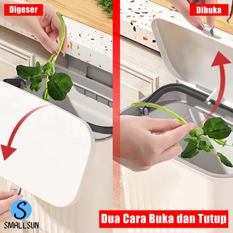 Tong Sampah Dapur Tutup Gantung dan Tempel Trash Bin Kitchen dengan 3 varian warna