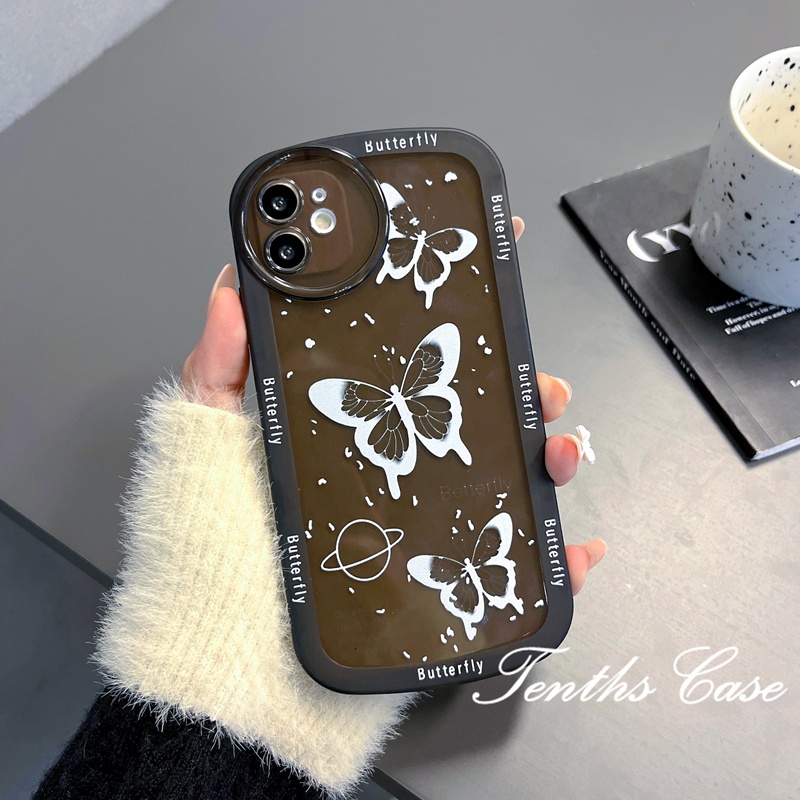 Kompatibel Untuk Iphone14 13 12 11 Pro Max X XR Xs Max8 7 6 6s Plus SE 2020Sketch butterfly Phone Case Soft Cover