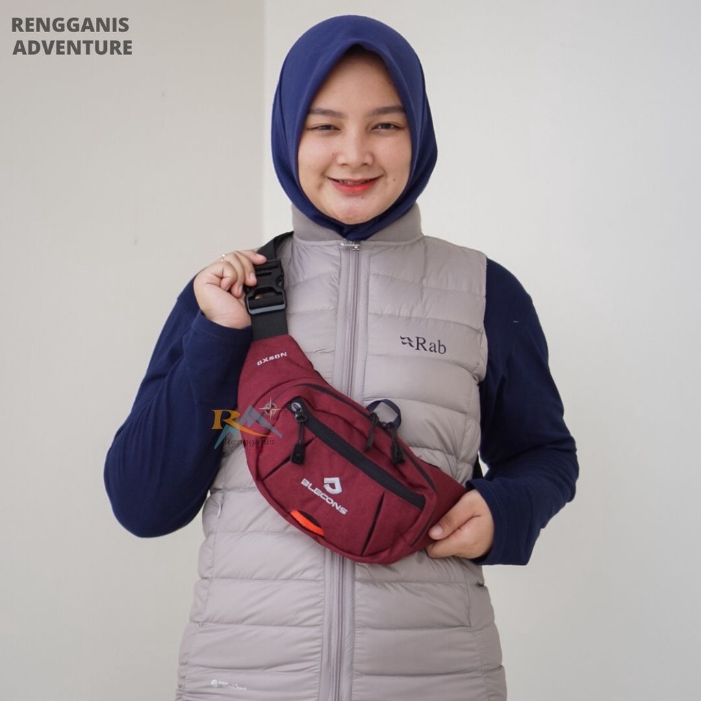 Tas Selempang Pinggang Pria Wanita Waistbag BLECONS Outdoor Casual