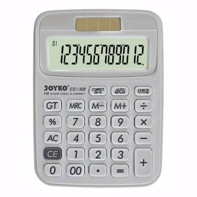 

Terlaris ✨ -Kalkulator 12 digits joyko CC-32/ check correct- 2.2.23