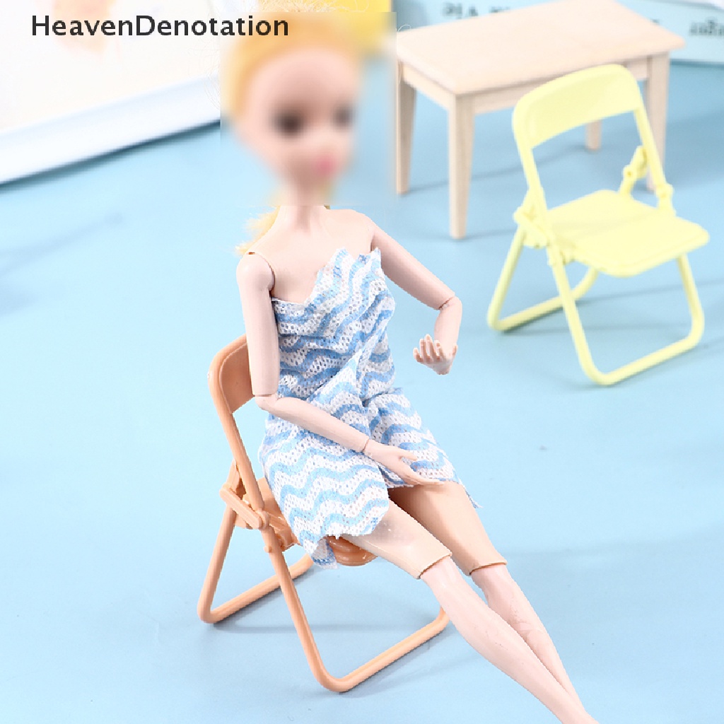 [HeavenDenotation] 1Pc Mini Chair 1: 12 Dollhouse Miniature Chair Armchair Folding Chair House Decor HDV