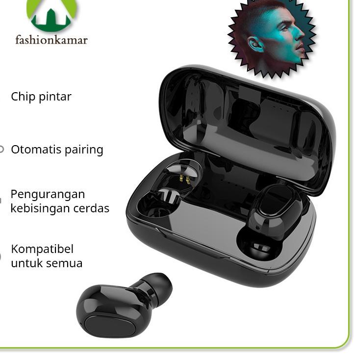 ✺ TWS-L21 Earphone Wireless Bluetooth untuk Android & iPhone Versi Bluetooth 5.0 ❁