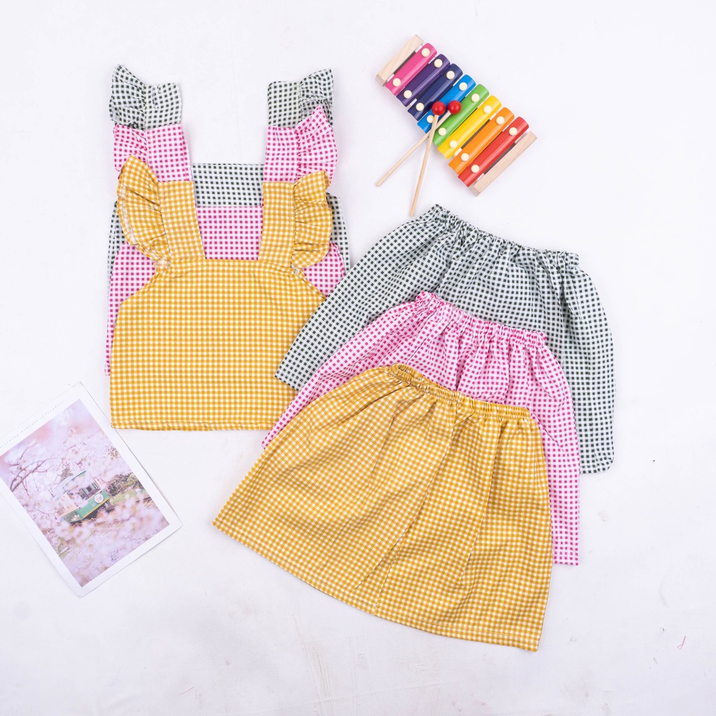 SET TARTAN CELANA PANJANG/ STELAN SINGLET ANAK USIA 1-5TAHUN/ Setelan Cha- Cha anak perempuan / Setelan Celana Panjang / baju anak CEWEK