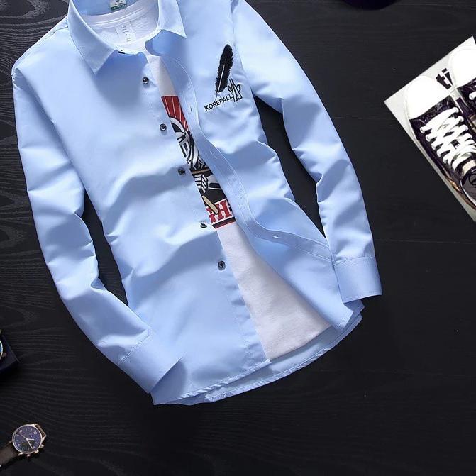 ۝ animos / kemeja KOREPALL M,L,XL,XXL / kemeja pria lengan panjang / kemeja casual ☪