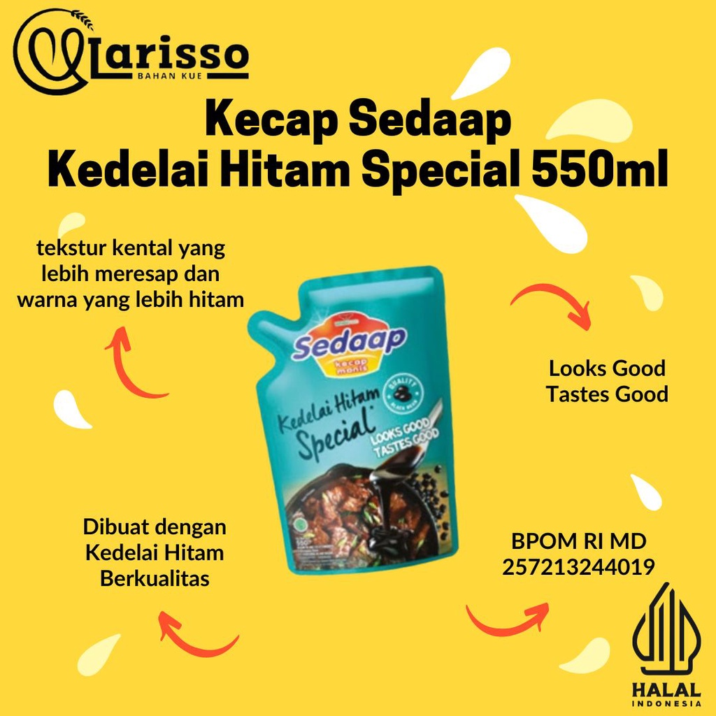 

KECAP MANIS SEDAAP KEDELAI HITAM SPECIAL 550ML REFFIL