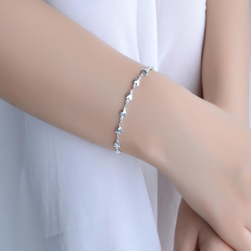 Gelang Tangan Silver Untuk Wanita | Gelang Liontin Hati | Gelang Untuk Wanita | Aksesoris Rambut | Sendok Garpu Bahan Stainless Steel