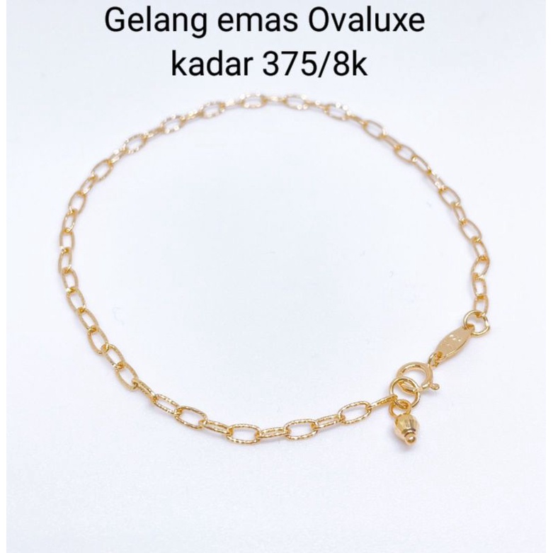 Gelang emas Ovaluxe U B S kadar 375/8k (ready gelang kaki ovaluxe)