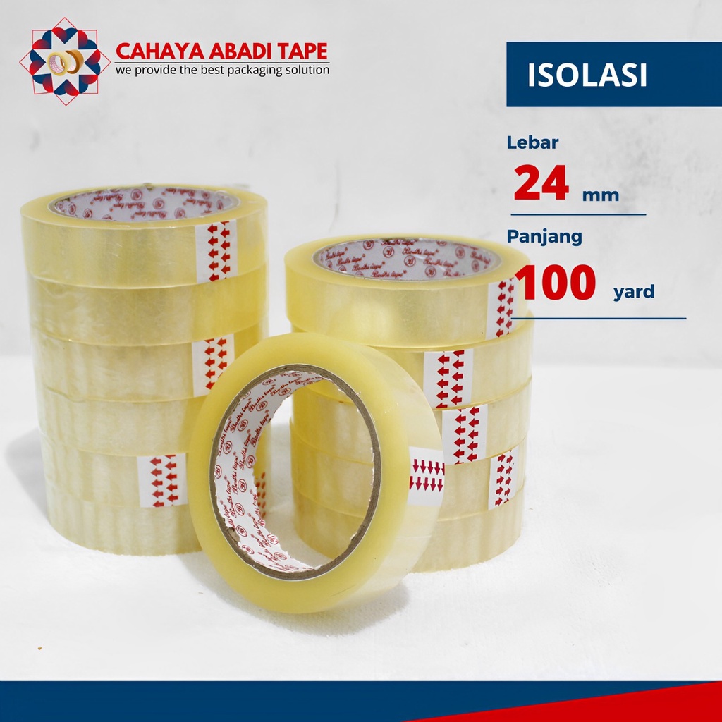 

ISOLASI BODHI TAPE 12/24MM X 100YARD #PER SLOP#