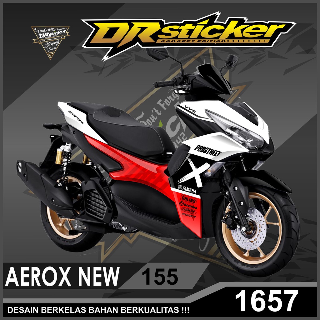 Decal stiker motor Yamaha Aerox 155 New lis variasi desain prostreet sticker full body decal aerox n
