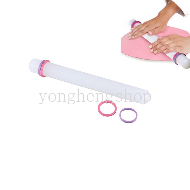 23 cm Non-stick Rolling Pin Penggiling Adonan Kue Fondant Sugarcraft Dekorasi Icing Alat Dapur DIY Baking Supply