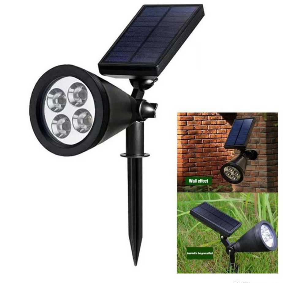 (BISA COD) FTIHSHP Lampu Taman Hias Tancap Solar Power Waterproof Cool White 4 LED F10 2W