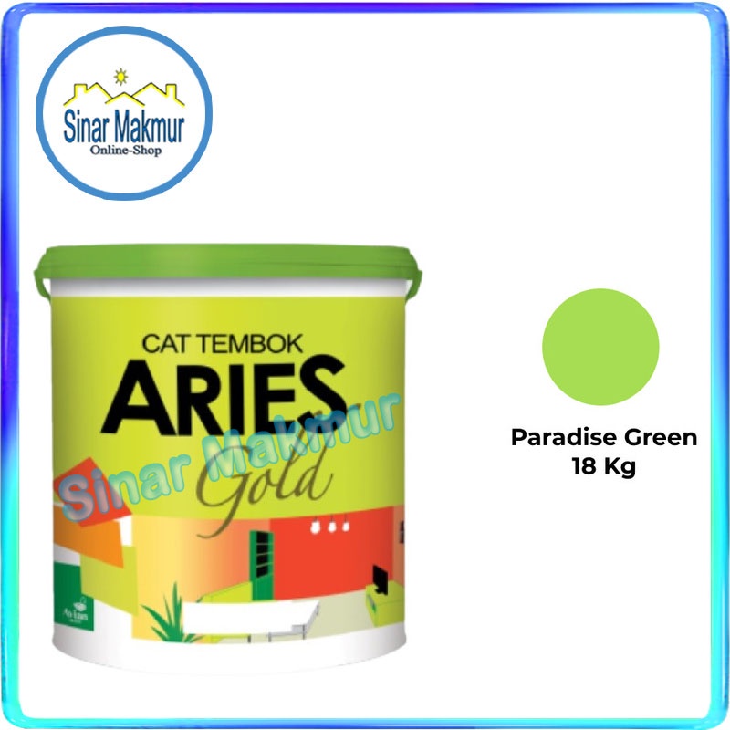 Cat Tembok Aries Gold 18 KG 1 Pail 503 Paradise Green (AVIAN)