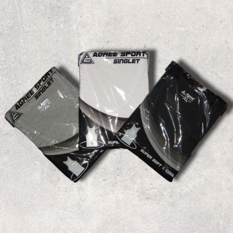 Agree SA004 Singlet Pria Dewasa Katun Super Soft Cool