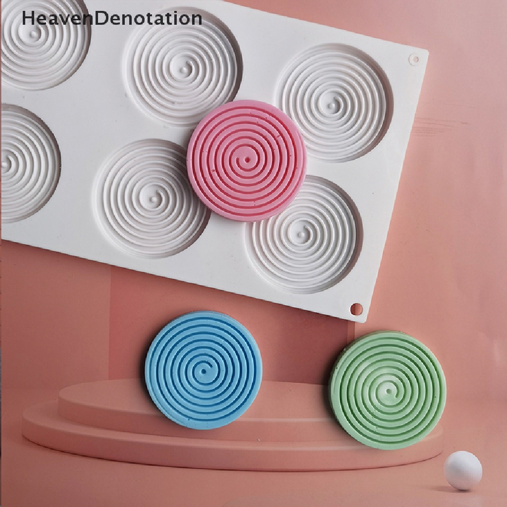 [HeavenDenotation] 6 Cavity Spiral Obat Nyamuk Dupa Berbentuk Kue Cetakan Silikon Kue HDV