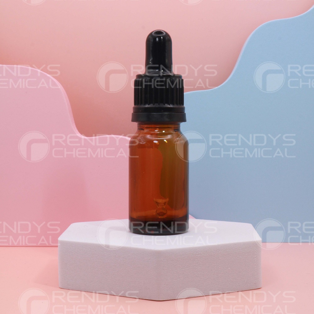 Botol Pipet Kaca COKLAT Tutup Hitam 10ML / Glass Bottle Pipette Amber 10 ML / Dropper Bottle