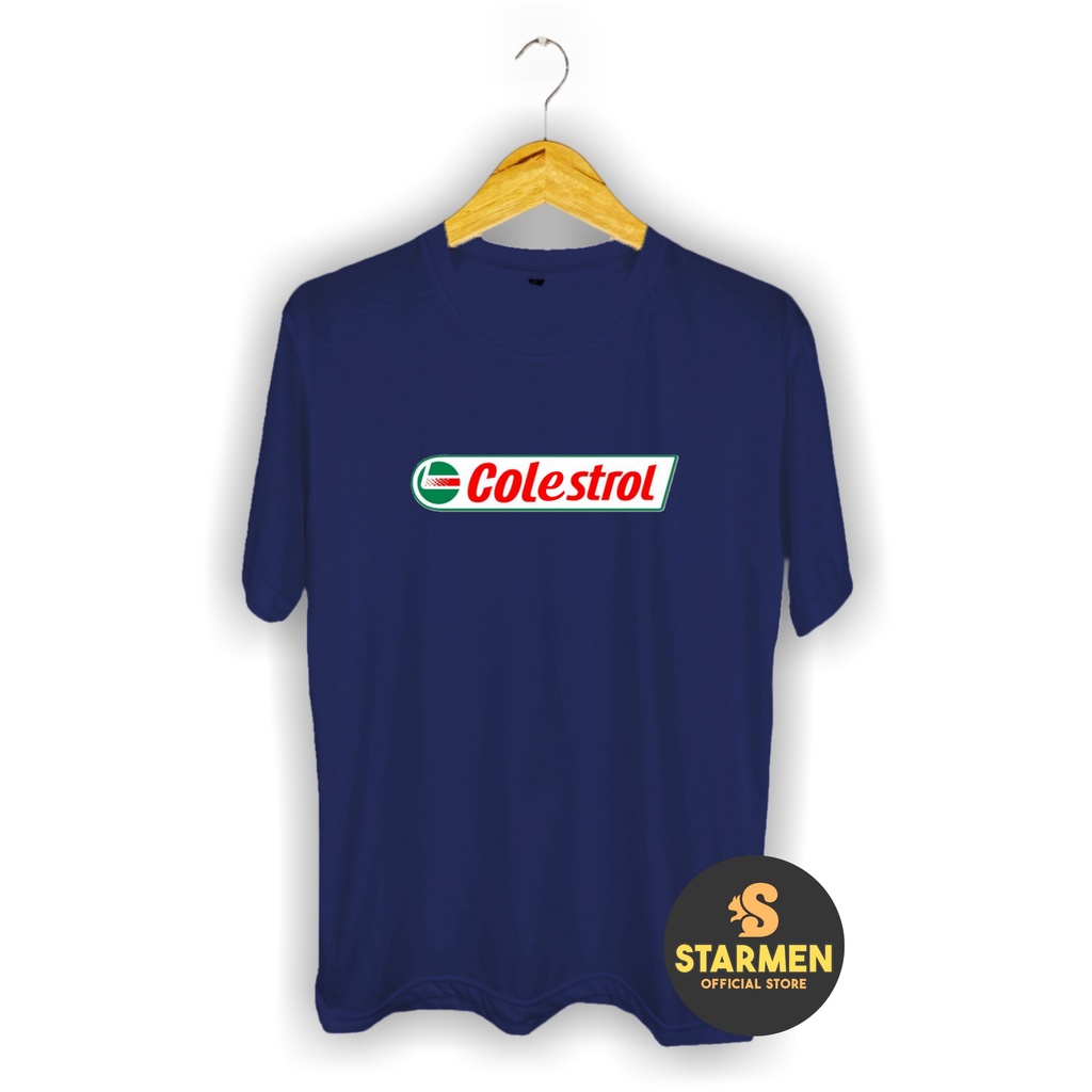 Kaos Distro Pria T-Shirt Motif Kata Kata COLESTROL