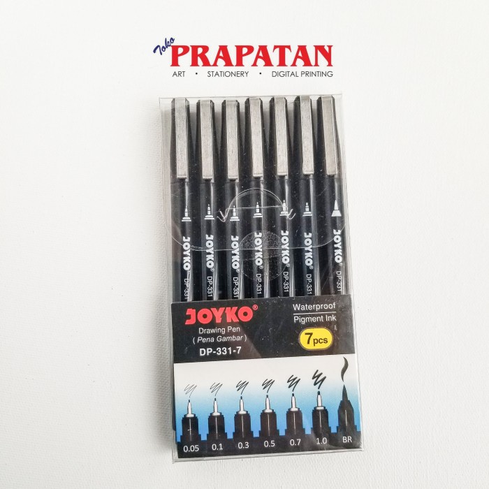 

Terlaris Joyko Drawing Pen Dp-331-7 Waterproof Set