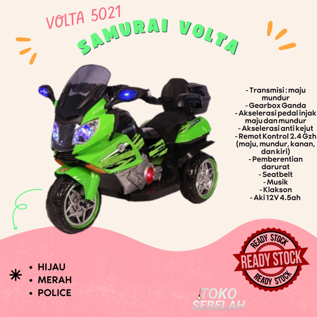 Mainan Anak Motor Boy Aki SAMURAI VOLTA 5021 12VOLT