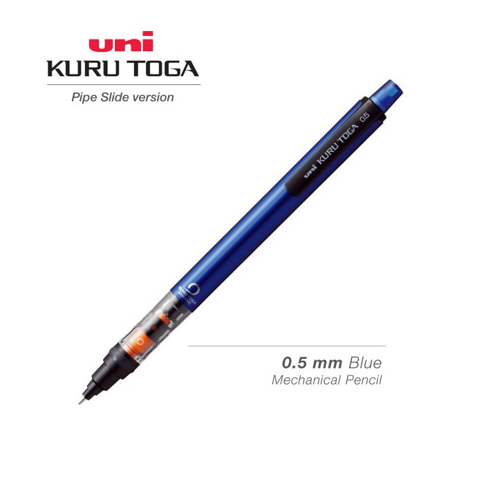 

BISA COD UNI Kuru Toga Pipe Slide Mechanical Pencil 0.5 mm Blue