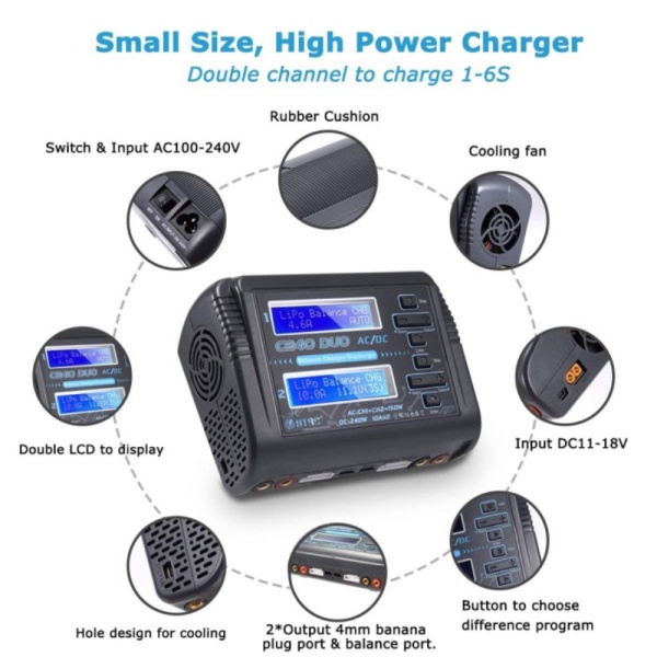 

Jual HTRC C240 DUO Dual Channel RC Battery Balance Charger Diskon