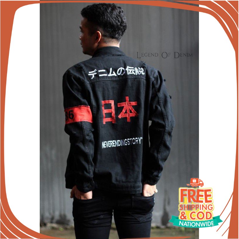 JAKET DENIM NEW BREND UNISEX NEW TREND/ Jaket denim/Jaket jeans Japan origin Legend of denim ripped