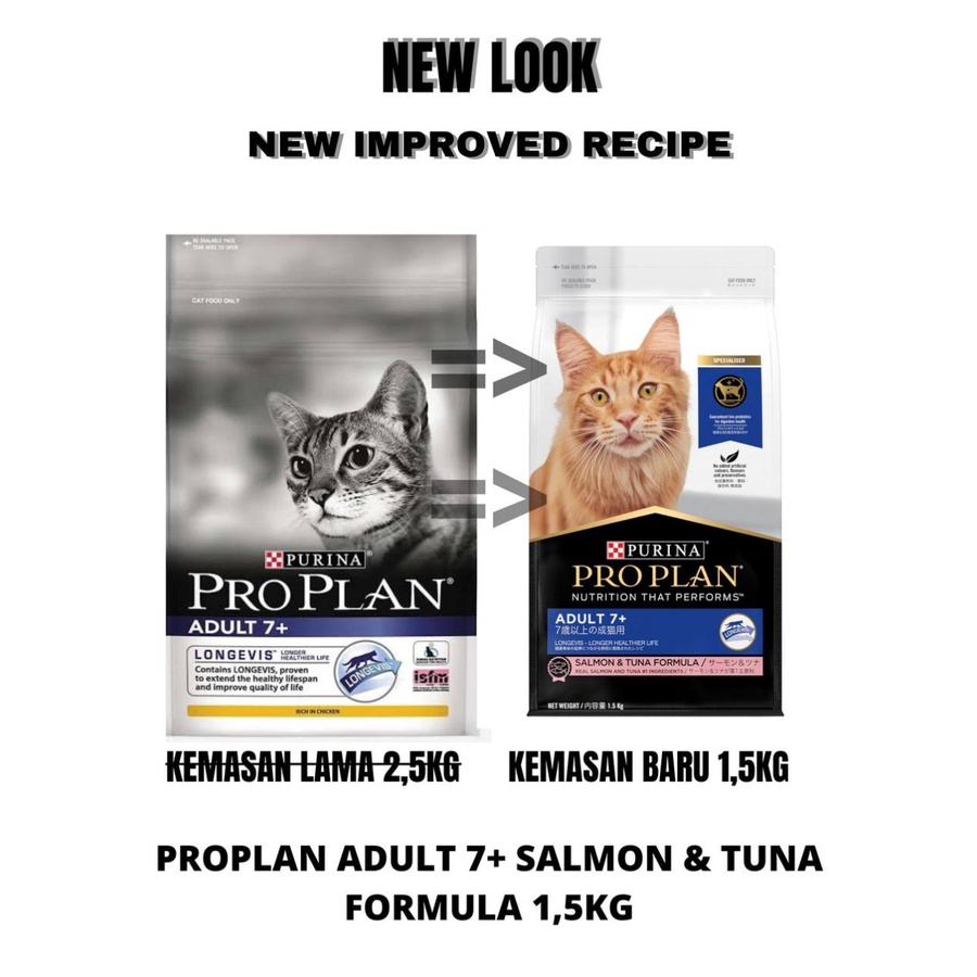 PRO PLAN/PROPLAN LONGEVIS 7+ /MAKANAN KUCING SENIOR UMUR 7 THN KEATAS