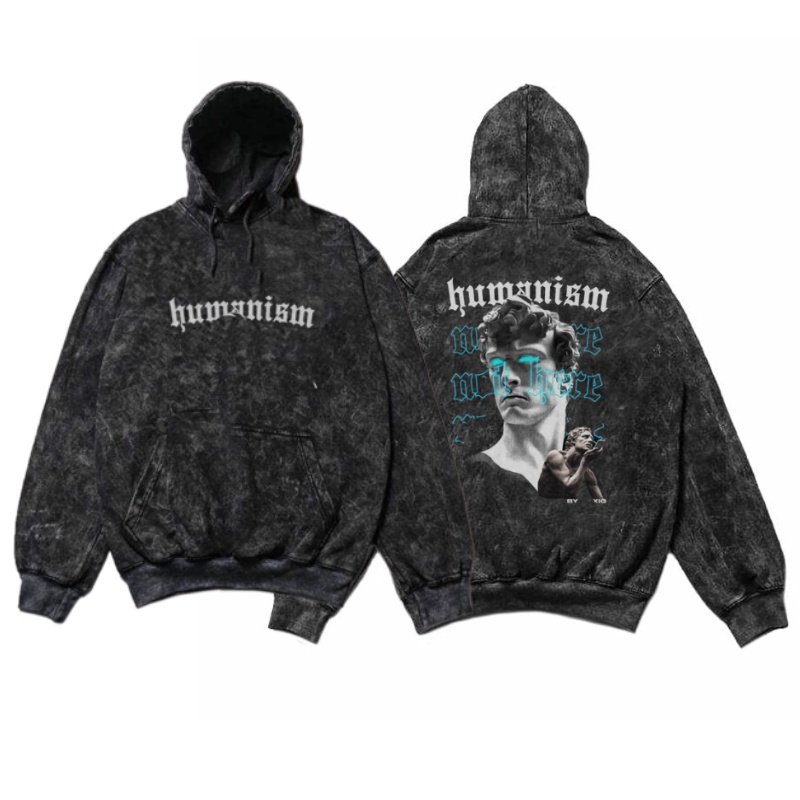 Sweater Hoodie Washed Distro Motif Humanist Metal Metal | Jaket Hoodie Sandwash Pria