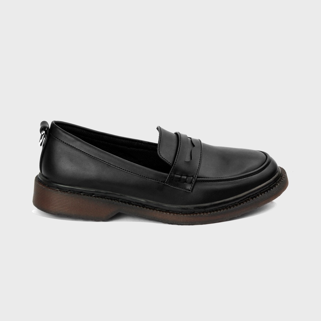 OC003 | Sepatu Slip On Hitam Tanpa Tali Loafers  Premium Pria Casual Kerja Formal Kantor Original Laki | FORIND Terraforma